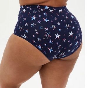 Torrid Size 1 Navy Stars Microfiber High Waist Panty NWT